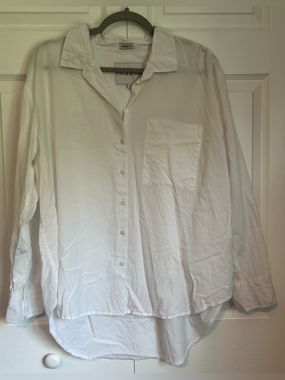 Lola River Oversize Fit Long Sleeved Button Down Shirt